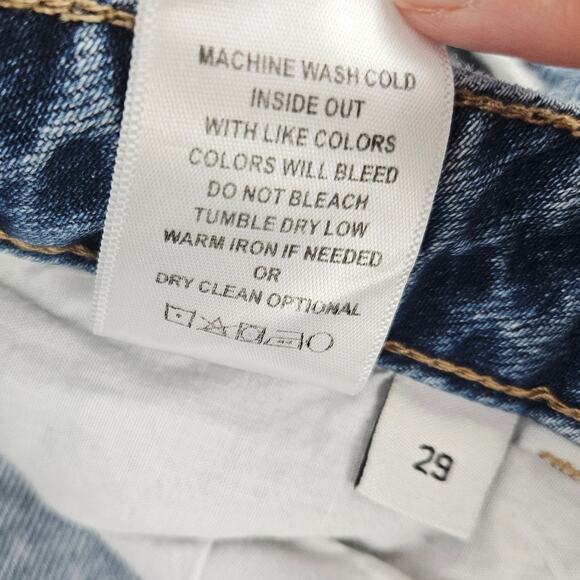 Vervet for Altar'd State Distressed High Rise Denim Shorts Size 29 Cutoff Frayed - Picture 10 of 12